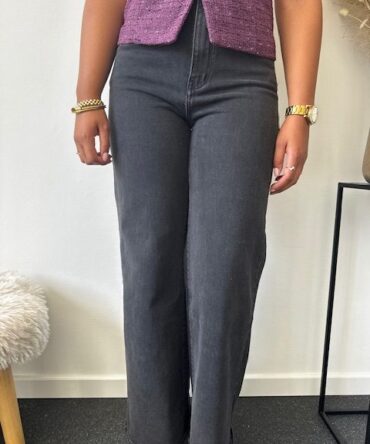 Black wide leg jeans (Stretch)