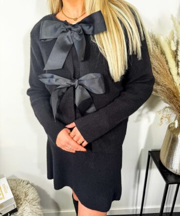 Noir Bow Knit Set