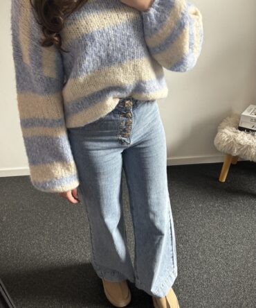 Blue Vintage Button Jeans