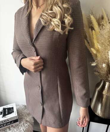 Pied de Poule Blazer Dress