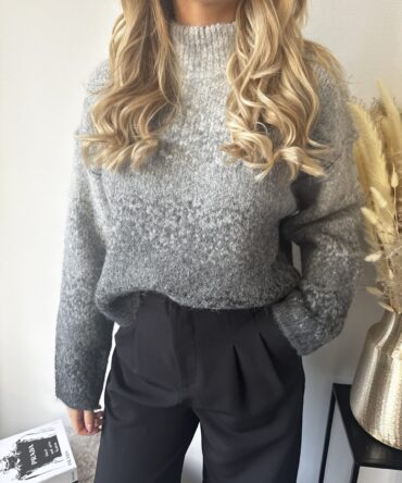 Grey Ombre Knit Sweater