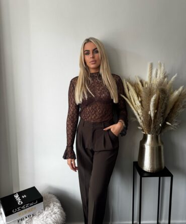 Brown Lace Top