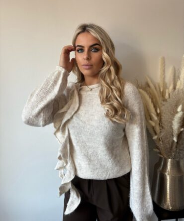 Ivory Ruffle Detail Sweater